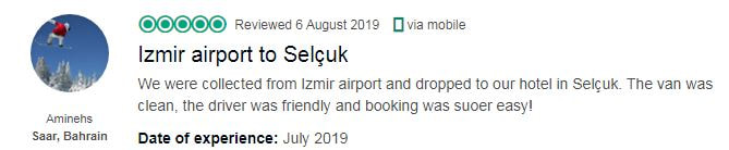 izmir airport private transfer to selcuk review