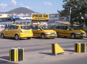 Taxis at the Port of Kusadasi