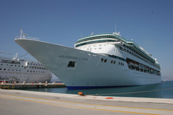 Odyssey of the Seas docked at Kusadasi Cruise Port
